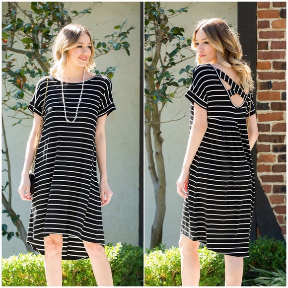 Sweet Pea Dresses & Skirts - Sweet Pea Striped Midi Dress